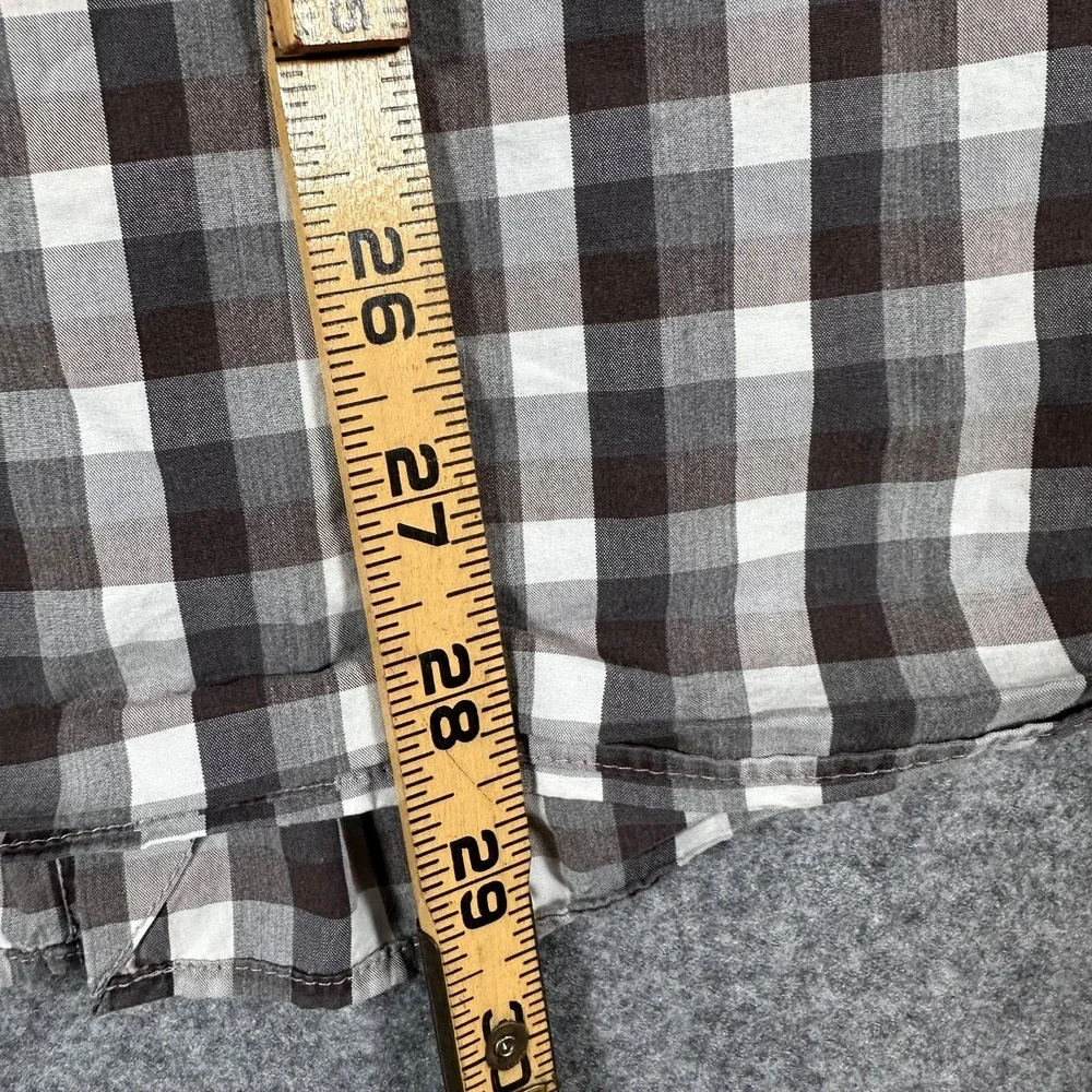 Todd Snyder Shirt Mens Medium Gray Brown Check Plaid Button Down Long Sleeve